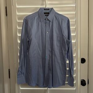 Men’s blue button up shirt